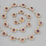 Gold Pearls and Amethysts French Antique Necklace