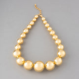 Silver and Gold Plated Balls Necklace