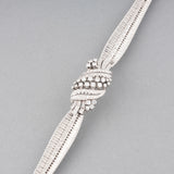 Gold and 3 Carats Diamonds Vintage Bracelet