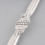 Gold and 3 Carats Diamonds Vintage Bracelet