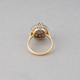 Gold Diamonds and Sapphire French Antique Ring