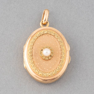 French Antique Locket Pendant in Gold