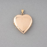 European Antique Heart Pendant in 14k Gold