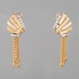 Gold and Diamonds Vintage Earrings