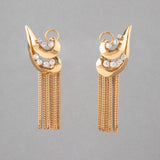 Gold and Diamonds French Vintage Earrings