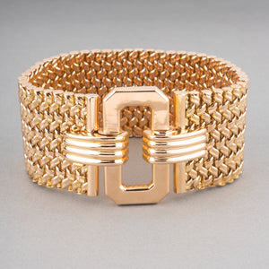 French Vintage Belt Bracelet is Yellow Gold