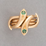 Gold and Emeralds French Antique Ring