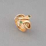 Gold and Emeralds French Antique Ring