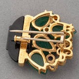 Cartier Paris Gold and Diamonds and Chrysoprase Vintage Brooch