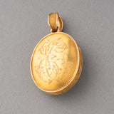 Gold and Natural Pearls French Antique Pendant Locket