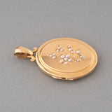 Gold and Pearls French Antique Locket Pendant