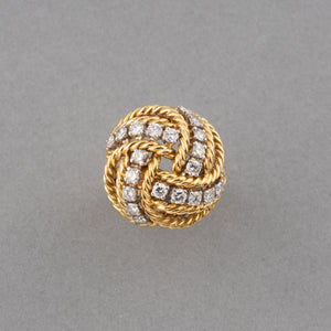 Boucheron Gold and 2 Carats Diamonds Ring