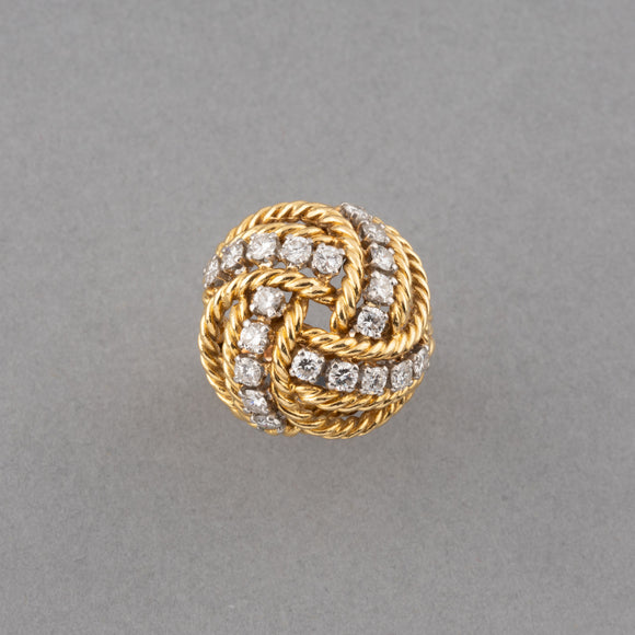 Boucheron Gold and 2 Carats Diamonds Ring