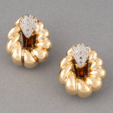 Gold and Diamonds Vintage Earrings