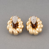 Gold and Diamonds Vintage Earrings