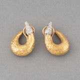 Gold and Diamonds vintage earrings