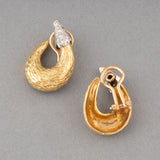 Gold and Diamonds vintage earrings