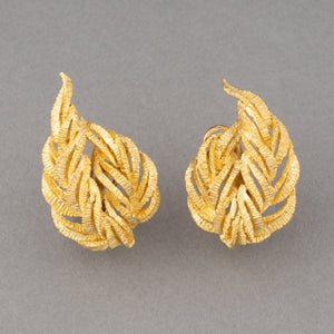 French Gold Vintage Clip Earrings