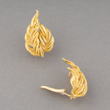 French Gold Vintage Clip Earrings