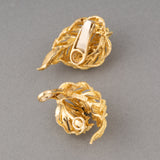 French Gold Vintage Clip Earrings