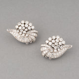 Platinum and Diamonds French Vintage Earrings