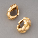 Gold and Diamonds French Vintage Earrings