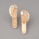 Gold and Diamonds French Rétro Earrings