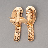 Gold and Diamonds French Rétro Earrings