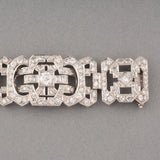 Platinum and Diamonds French Art Déco Bracelet