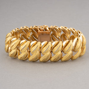 French Vintage Yellow Gold Bracelet Circa 1960