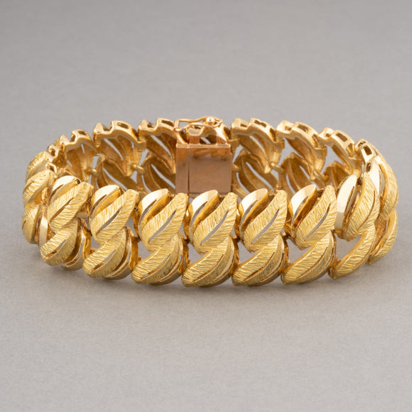 French Vintage Yellow Gold Bracelet Circa 1960