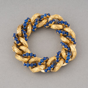 Gold and Lapis Lazuli  Vintage Bracelet