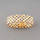 Gold and Diamonds Retro Bracelet