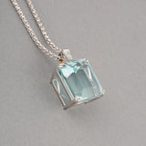 Gold and 52.45 Carats Aquamarine Pendant