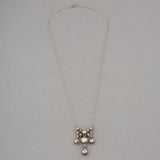 Gold Platinum Silver and Diamonds French Antique Pendant Necklace