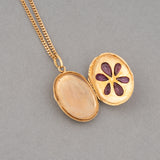 Gold and Amethysts French Antique Locket