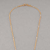 French Gold and Pearls Antique Chain Necklace