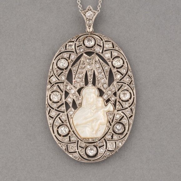 Platinum and Diamonds French Antique Medal