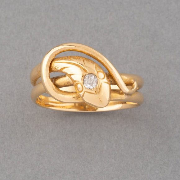 Gold and Diamonds French Antique Ring