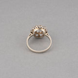 Gold Platinum and 2.40 Carats Diamonds French Antique Ring