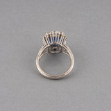 Certified 5.20 Carats Sapphire and Diamonds Ring