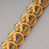 Gold and precious stones French Retro Bracelet