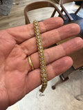 Gold and 4.50 Carats Diamonds French Vintage Bracelet