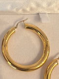 French Yellow Gold Creoles Earrings