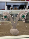 4.50 Carats Diamonds and 2.80 carats Emeralds Vintage Earrings