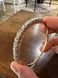 Gold Platinum and 7.5 Carats Diamonds French Belle Epoque Bracelet