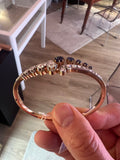 Gold Diamonds and Sapphires French Antique Bracelet