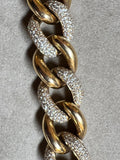 Gold and 12 Carats Diamonds Vintage Bracelet