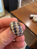 Boucheron Paris Gold Diamonds and Sapphires Vintage Ring