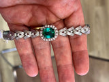 Gold Diamonds and Tourmaline Vintage Bracelet